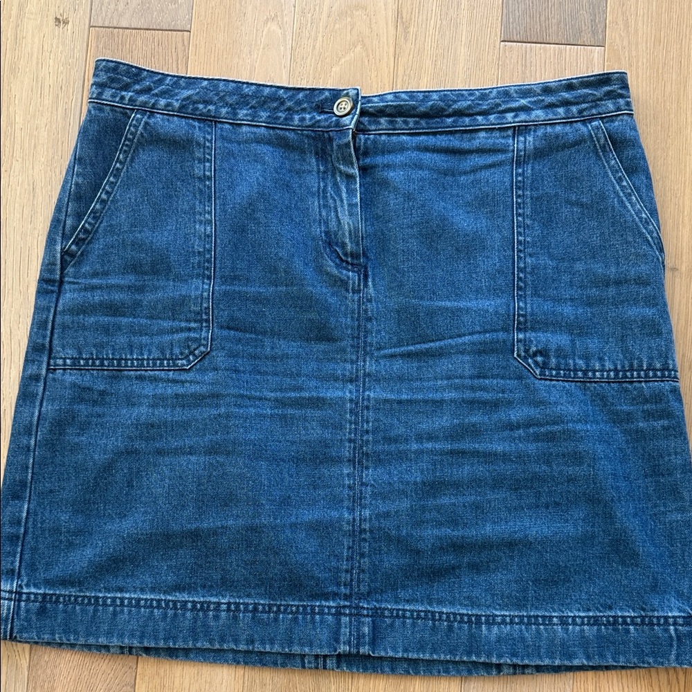 Boden Dark Blue Denim Mini Skirt